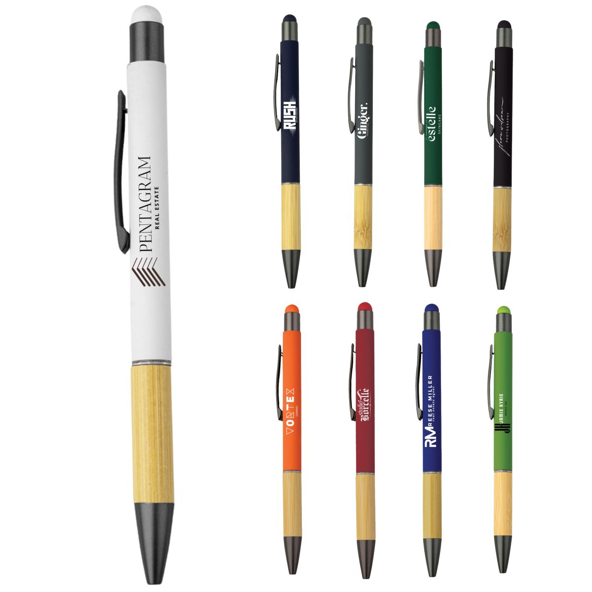 Hana Stylus Bamboo Ball Pen image