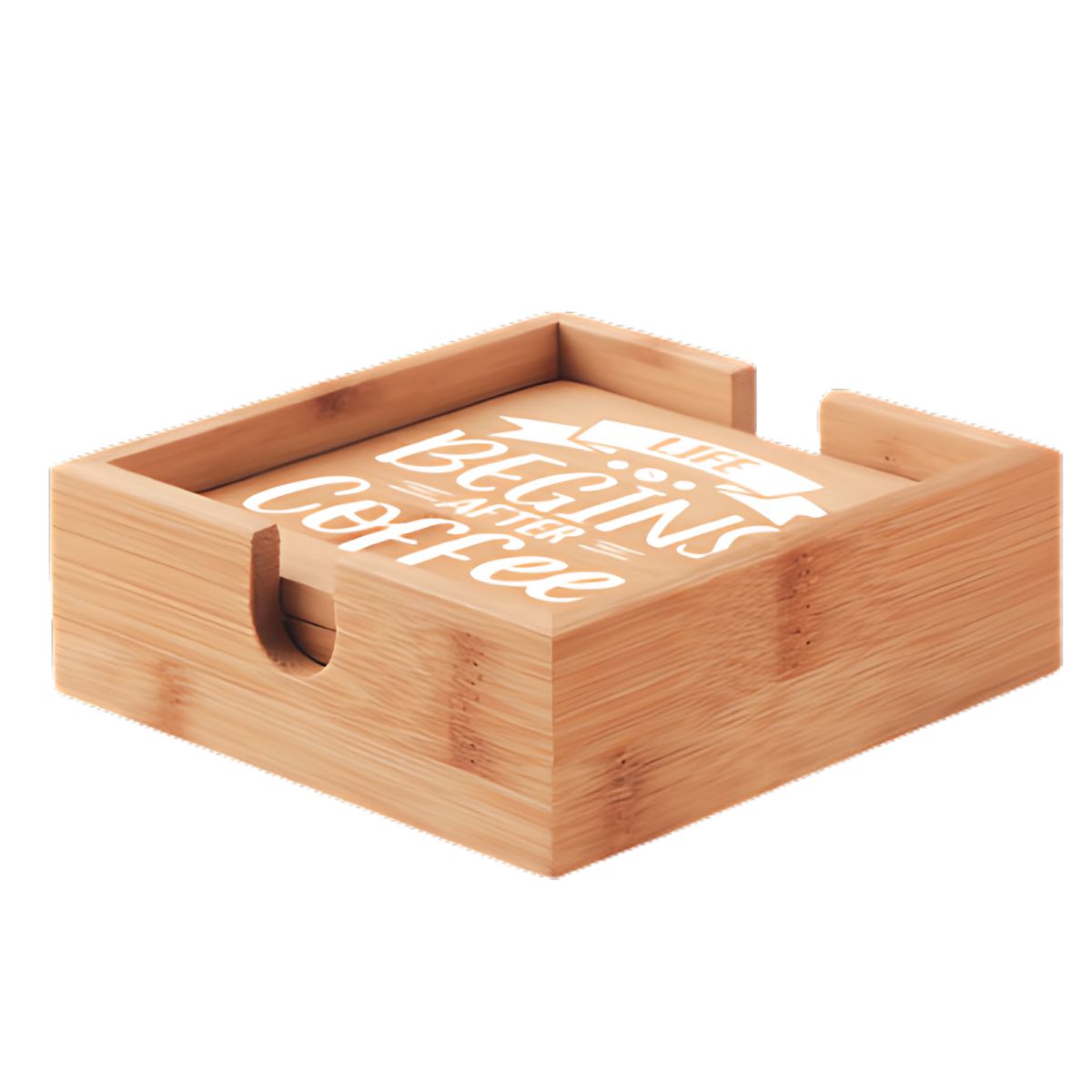 Bamboo Coaster Set image