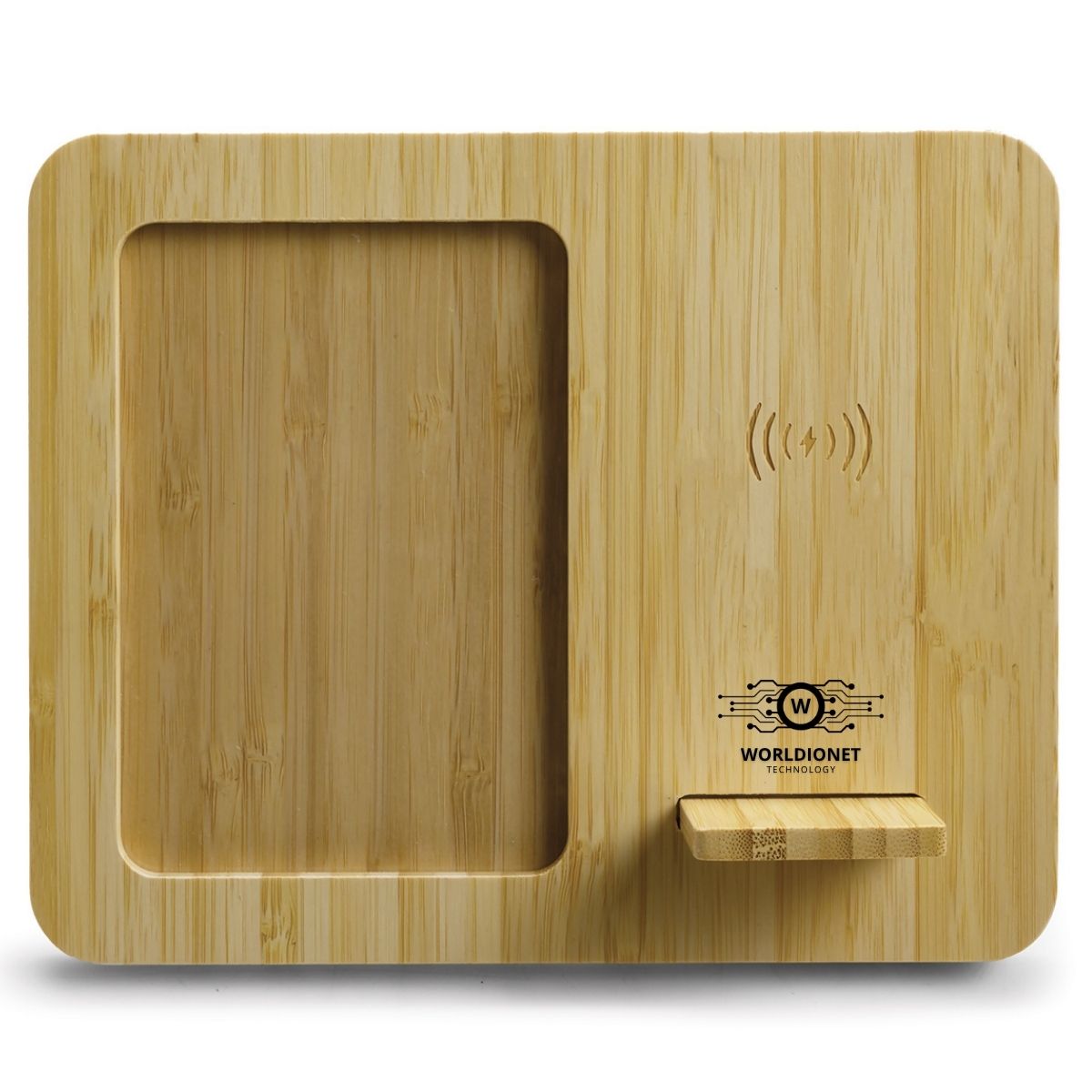 Bamboo Wireless Charger & Photo Frame image