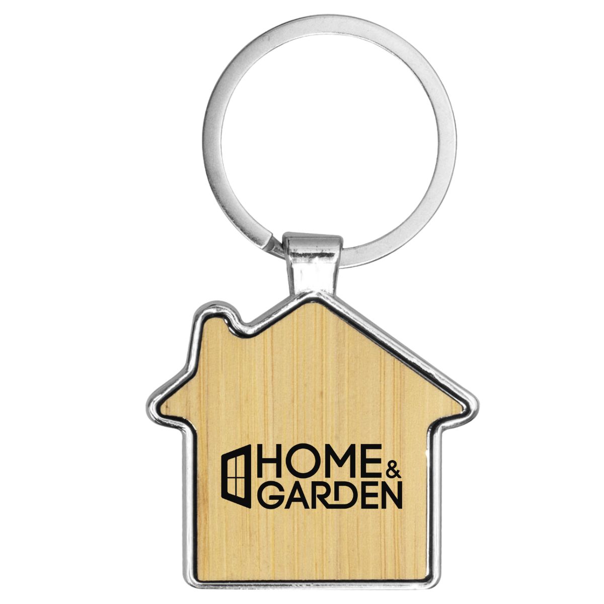 House Metal Bamboo Keyring image