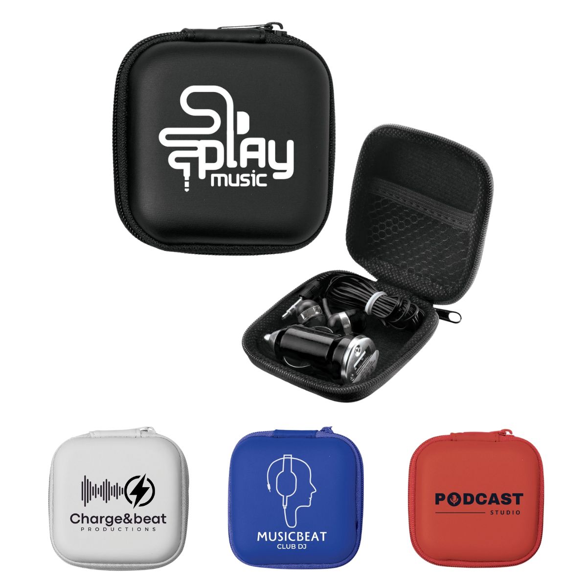 Earbud & Car Charger Set image