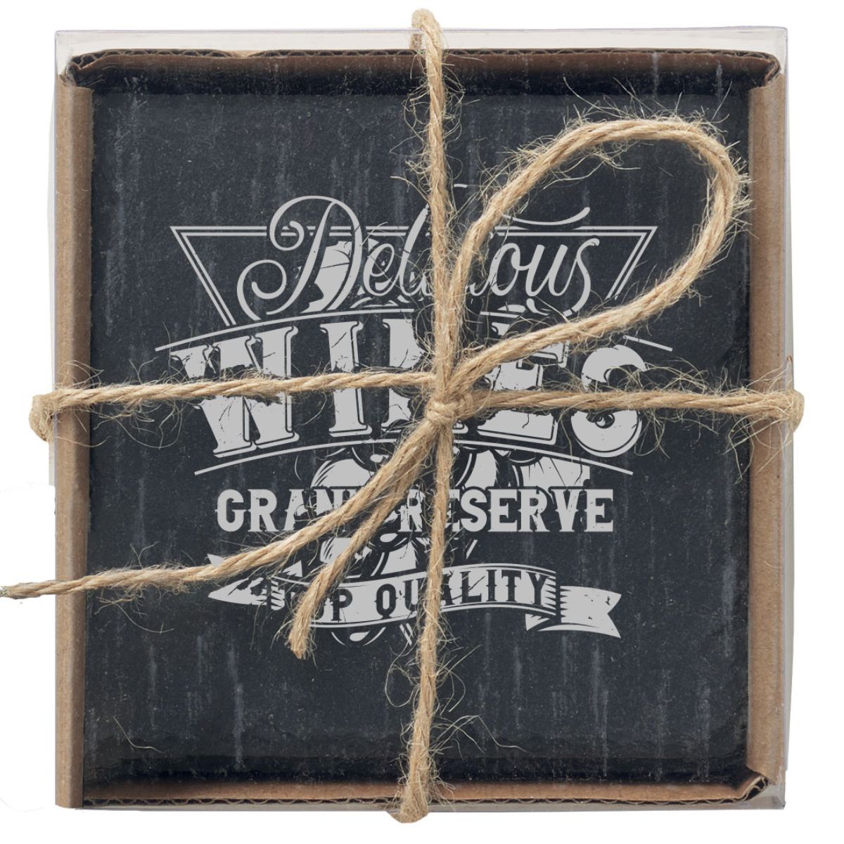 4 Piece Slate Coaster Set image