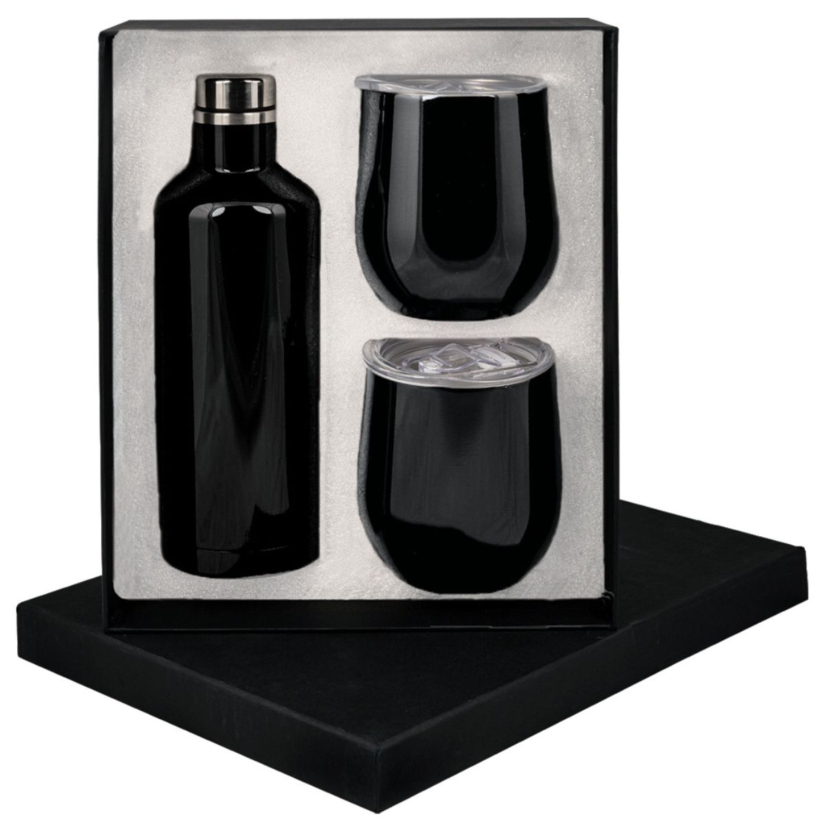 Manhattan Flask x2 Mugs Gift Set - 8