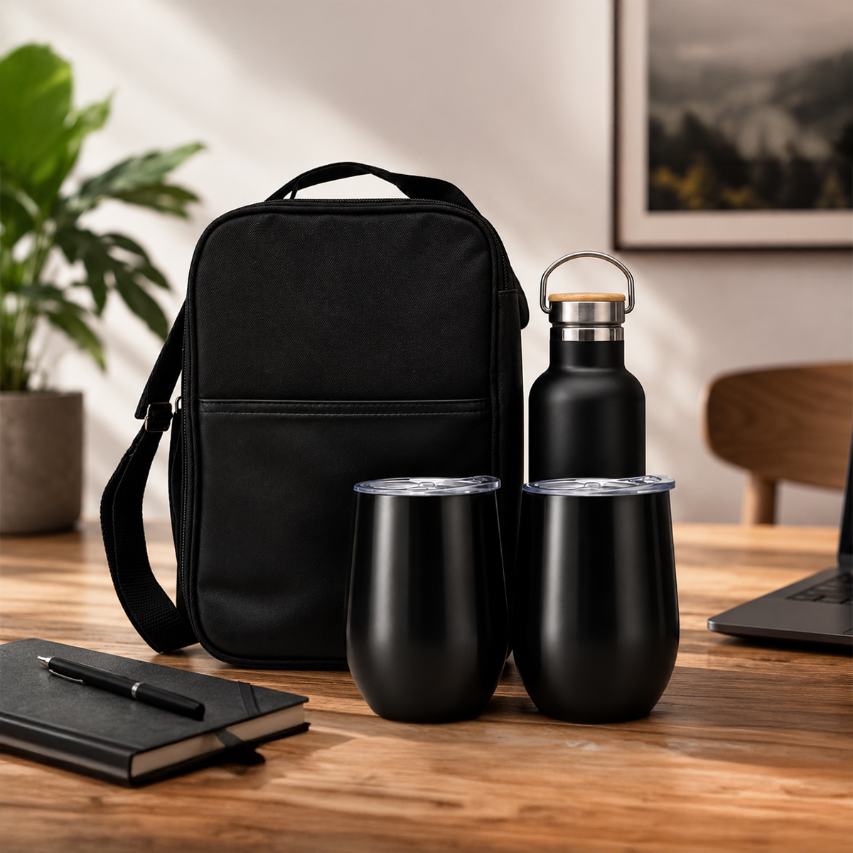 Executive Flask & Mug Gift Set - 3