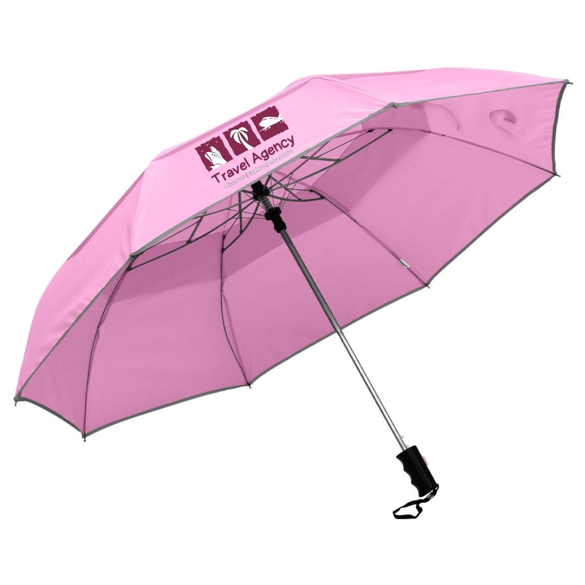 Reflective Piping Windproof Umbrella - 22