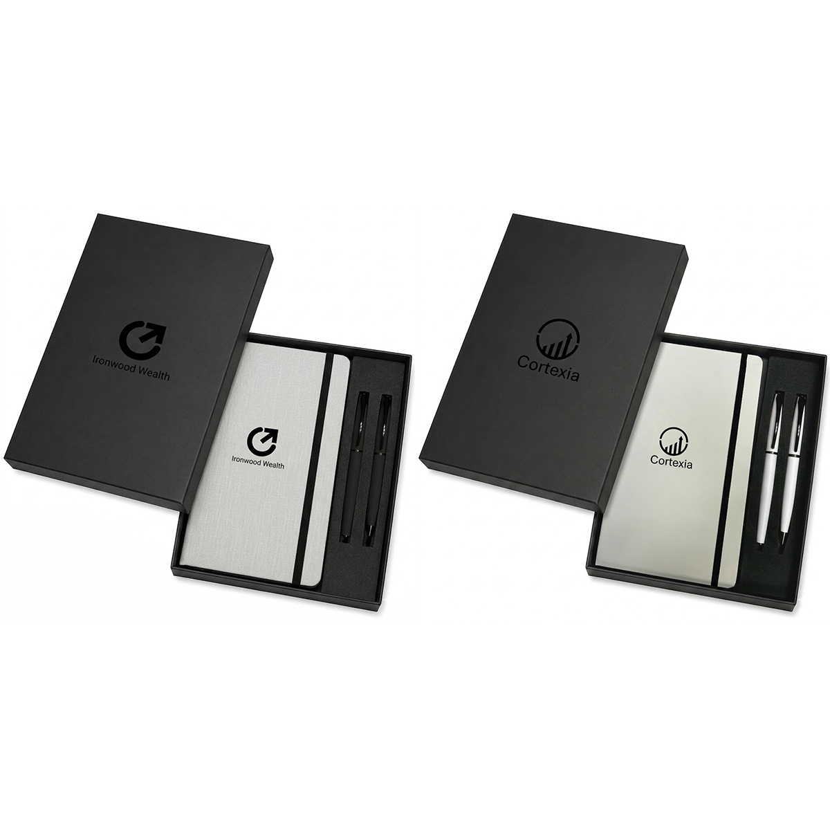 Obsidian Notebook & Twin Pen Gift Set image