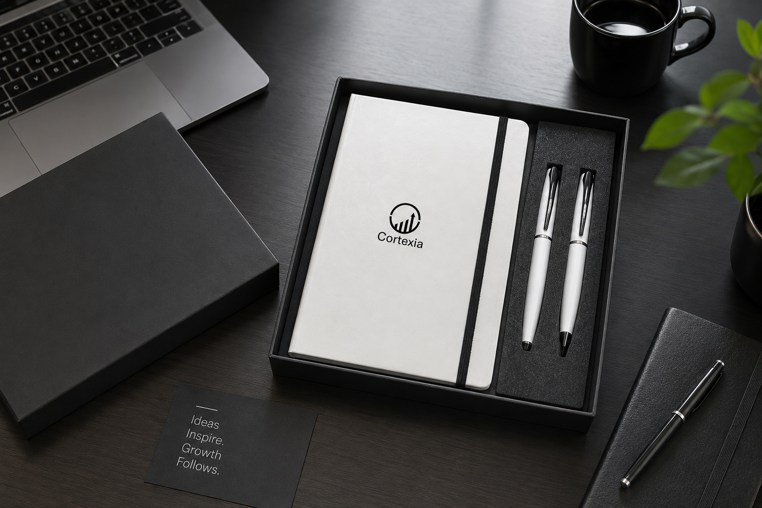 Obsidian Notebook & Twin Pen Gift Set - 2